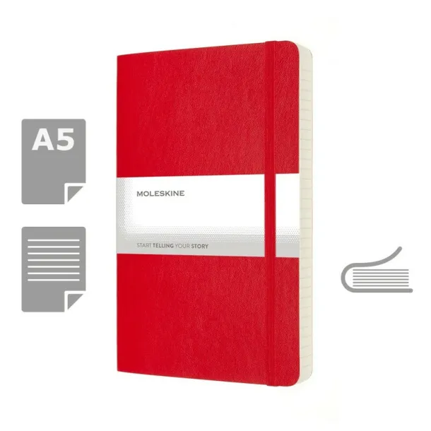  MOLESKINE notes, cca A5 red