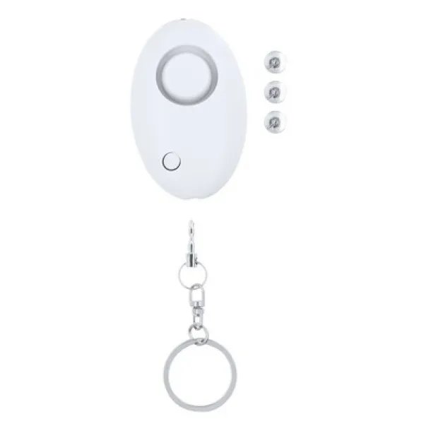  Personal alarm, keyring, LED light Bijela