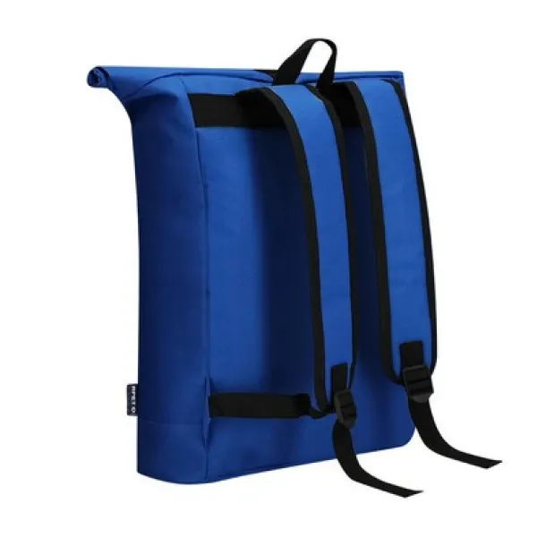  RPET roll top laptop backpack 15" blue