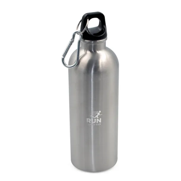 Brenda Sports bottle 500 ml with carabiner clip silver