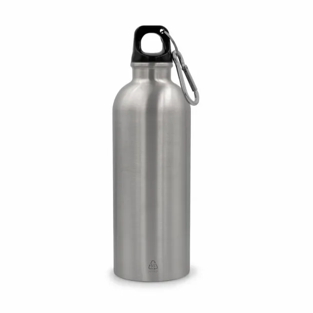 Brenda Sports bottle 500 ml with carabiner clip silver