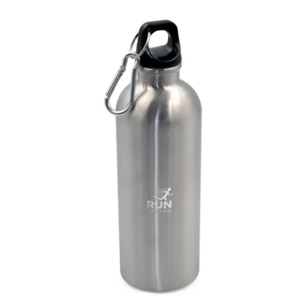 Brenda Sports bottle 500 ml with carabiner clip Srebrna