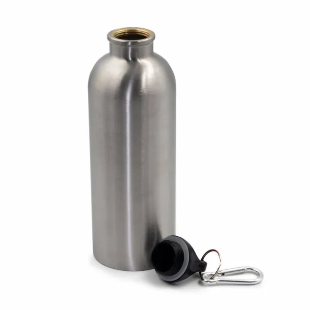 Brenda Sports bottle 500 ml with carabiner clip silver