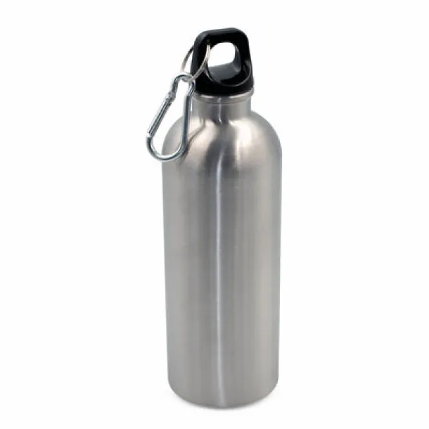 Brenda Sports bottle 500 ml with carabiner clip silver