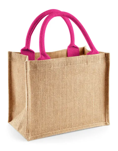  Jute Mini Gift Bag - Westford Mill Prirodna Fuchsia