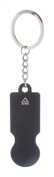 ShineCart trolley coin keyring Black