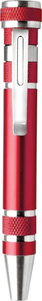 Alyssa Aluminium pocket screwdriver  red