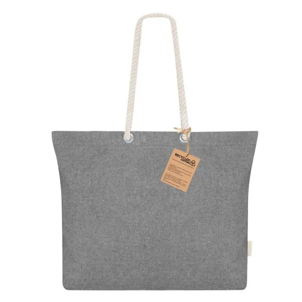  Recycled cotton shopping bag black