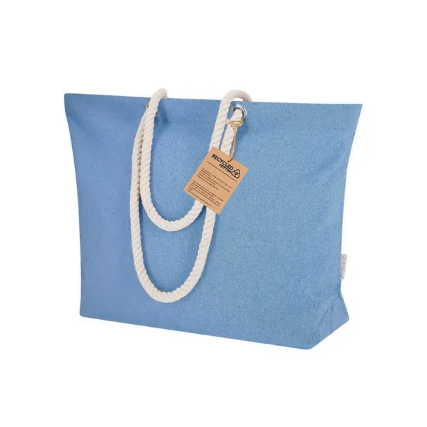  Recycled cotton shopping bag blue