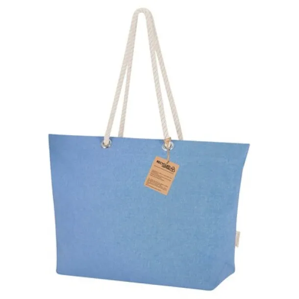  Recycled cotton shopping bag Plava