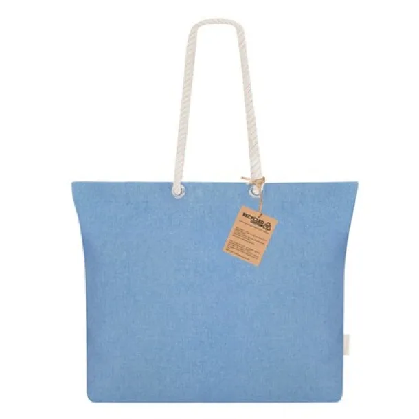  Recycled cotton shopping bag blue