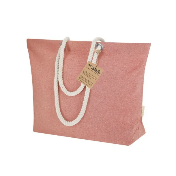  Recycled cotton shopping bag red