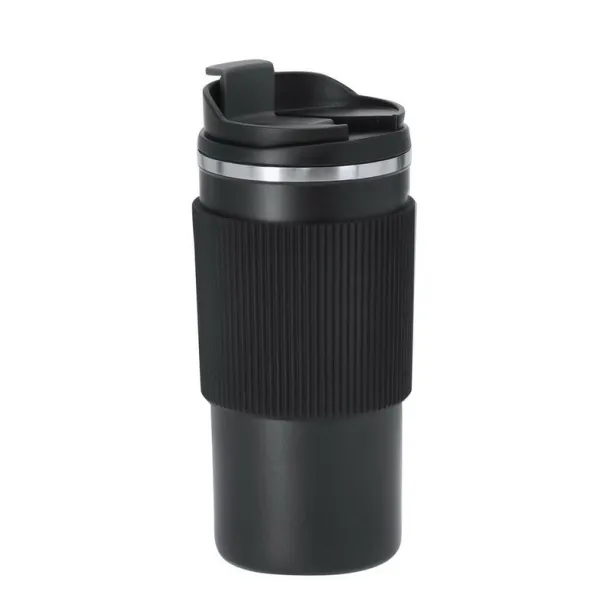  Gift set, thermo mug 470 ml, notebook A5, roller ball pen, gift box Crna
