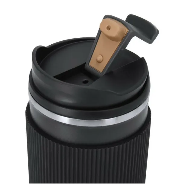 Gift set, thermo mug 470 ml, notebook A5, roller ball pen, gift box black  Gift set, thermo mug 470 ml, notebook A5, roller ball pen, gift box black