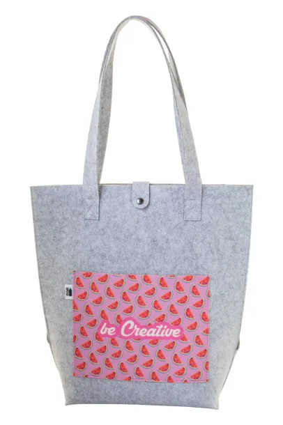 CreaFelt Toteback custom RPET shoulder bag White Grey