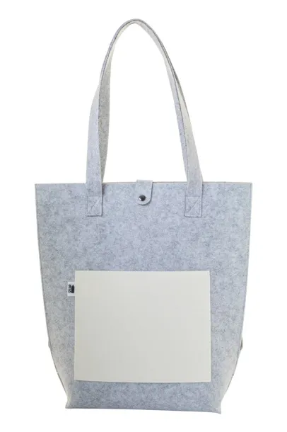 CreaFelt Toteback custom RPET shoulder bag White Grey