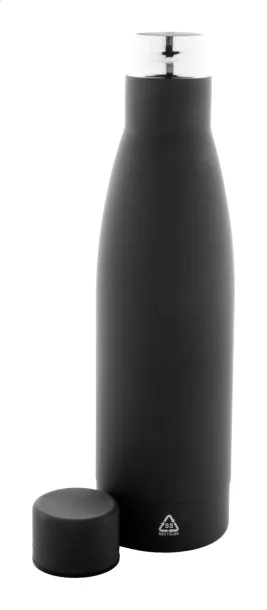 Rubbar recycled stainless steel bottle Black