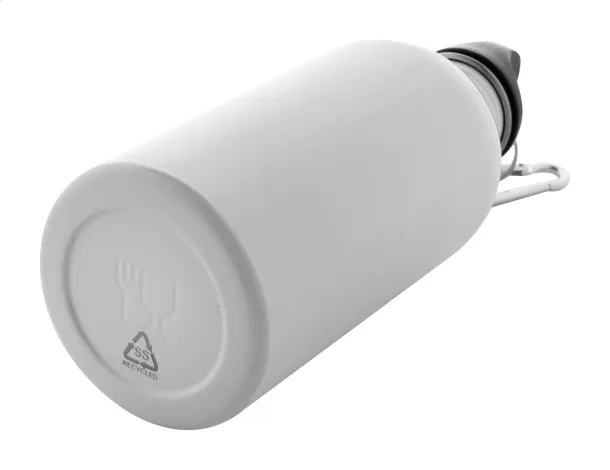 Pressuto recycled stainless steel bottle White