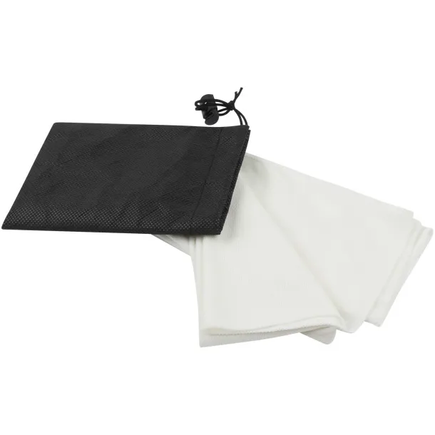 Lucas RPET sportska ručnik, 30x80 cm - 140 g/m² Bijela