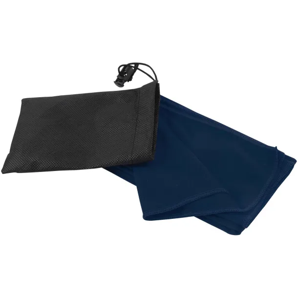 Lucas RPET sport towel 30x80 cm Navy Blue
