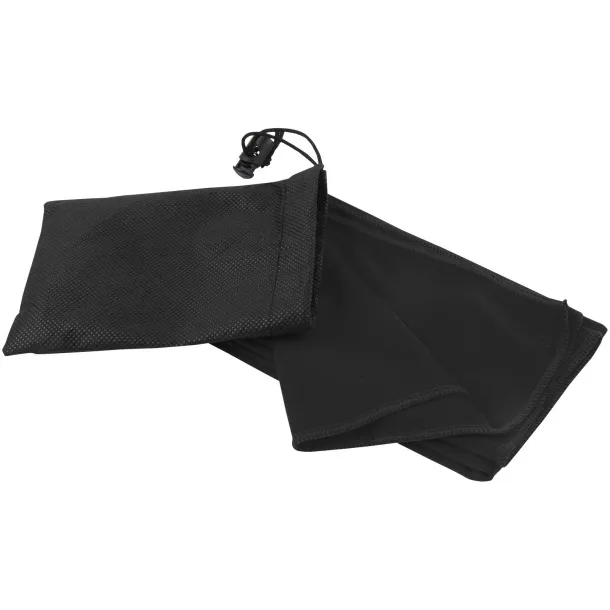 Lucas RPET sportska ručnik, 30x80 cm - 140 g/m² Crna
