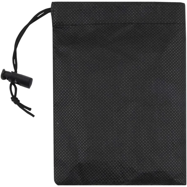 Lucas RPET sportska ručnik, 30x80 cm Solid black