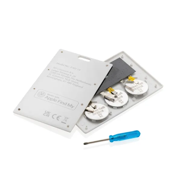Findcard RCS recycled plastic item finder card - XD Collection White 