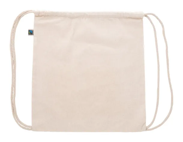 Ferdraw Fairtrade drawstring bag Natural