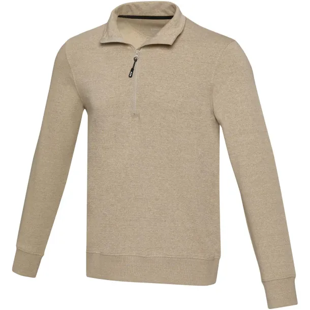 Tin unisex Aware™ recycled quarter zip sweater - Elevate NXT Oatmeal
