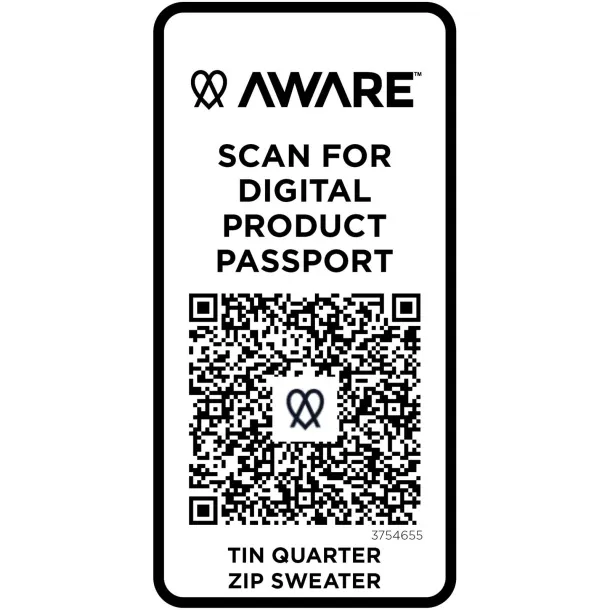 Tin Unisex Aware™ reciklirani pulover s kratkim patentnim zatvaračem, 280 g/m² - Elevate NXT Mornarsko plava
