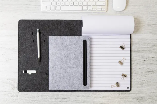 Refelt Meet A5 RPET felt document folder Grey