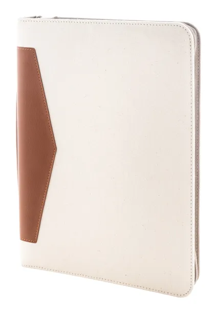 Carbasa Zip notes mapa od recikliranog platna, A4 Prirodna
