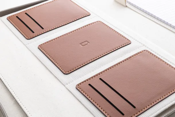 Carbasa Zip notes mapa od recikliranog platna, A4 Prirodna