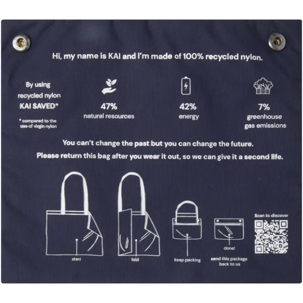 Kai GRS recycled circular tote bag Navy Blue