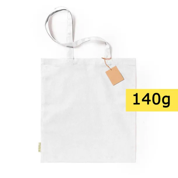  Organic cotton shopping bag, 140 g/m2 white