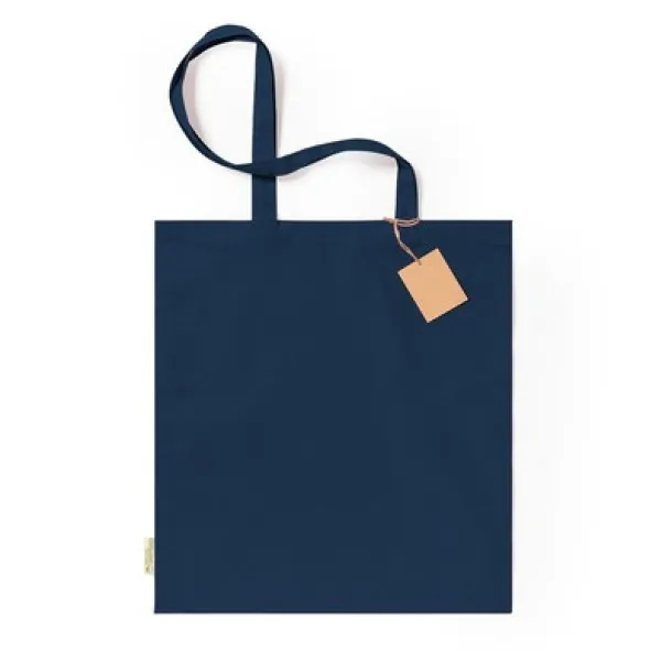  Organic cotton shopping bag, 140 g/m2 navy blue