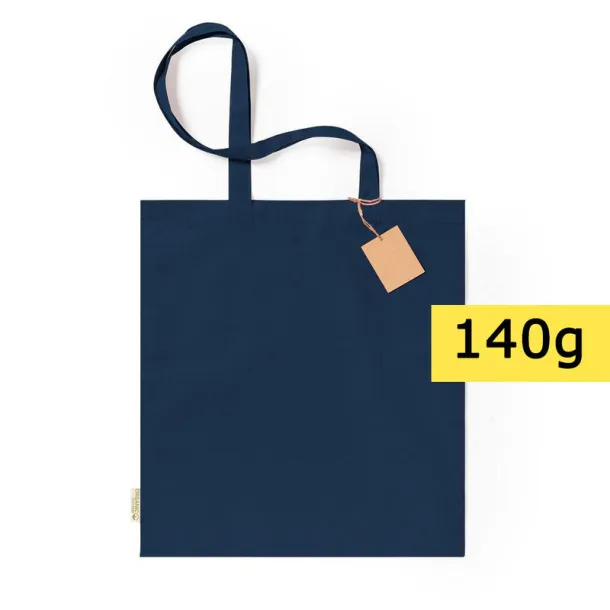  Organic cotton shopping bag, 140 g/m2 navy blue