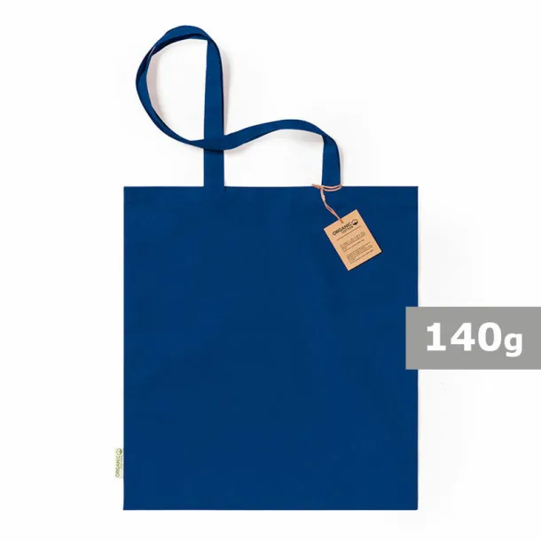  Organic cotton shopping bag, 140 g/m2 navy blue