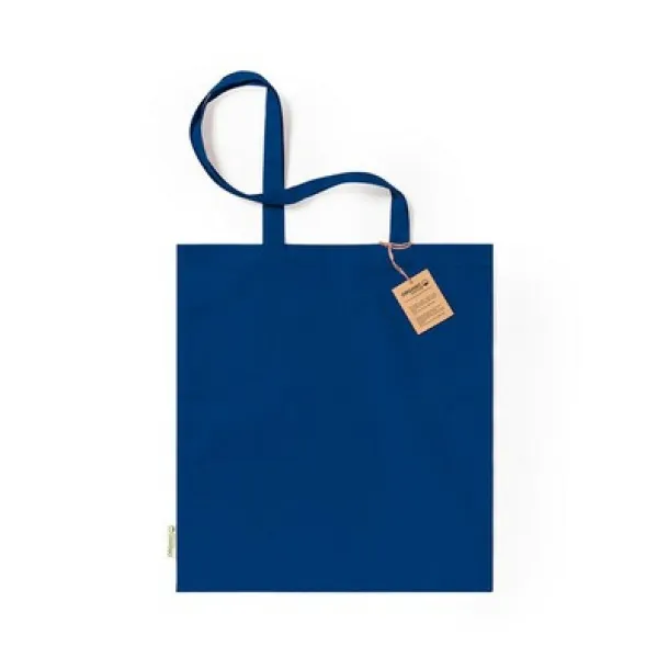  Organic cotton shopping bag, 140 g/m2 navy blue