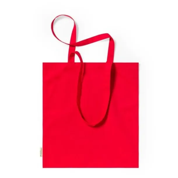  Organic cotton shopping bag, 140 g/m2 red