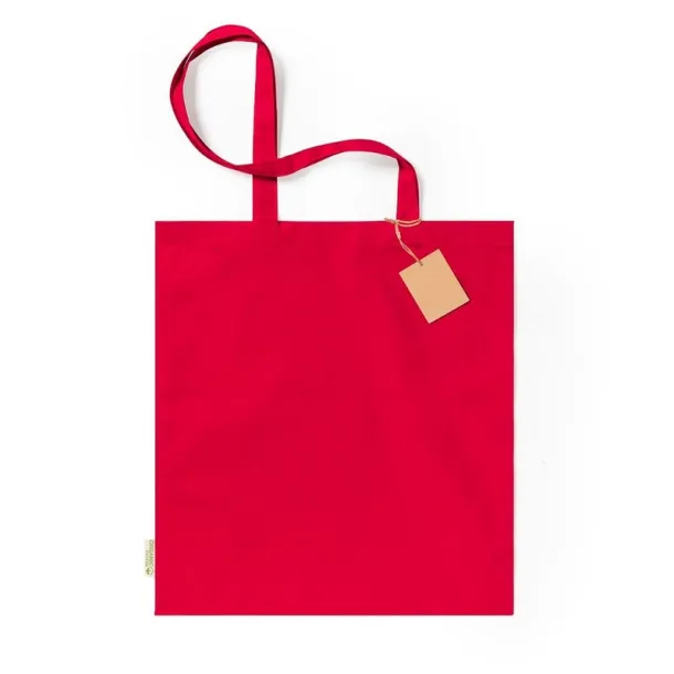  Organic cotton shopping bag, 140 g/m2 red