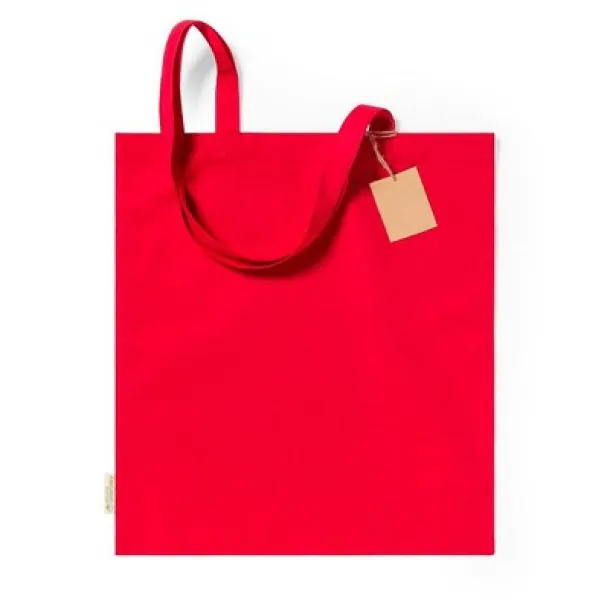  Organic cotton shopping bag, 140 g/m2 red