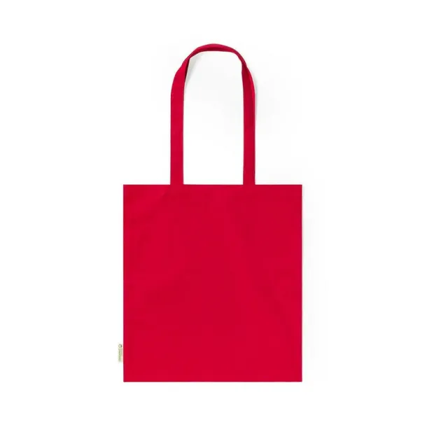  Organic cotton shopping bag, 140 g/m2 red