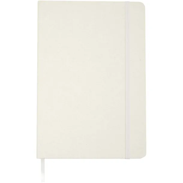 Bass A5 recycled hard cover notebook with lined pages White