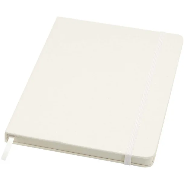 Bass A5 recycled hard cover notebook with lined pages White