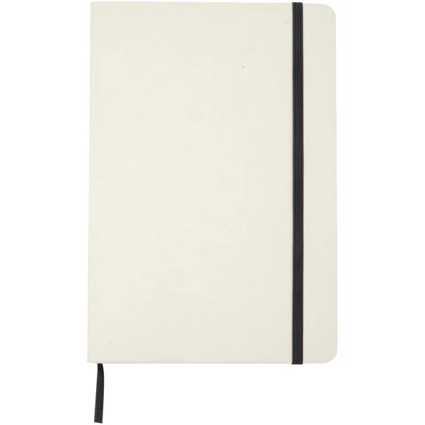 Bass A5 recycled hard cover notebook with lined pages Crna