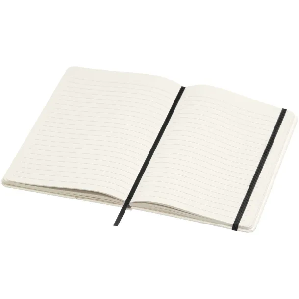 Bass A5 recycled hard cover notebook with lined pages Crna