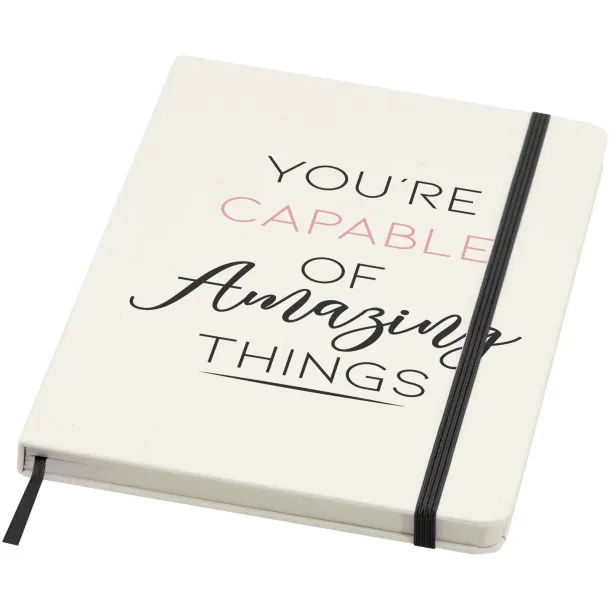 Bass A5 recycled hard cover notebook with lined pages Crna