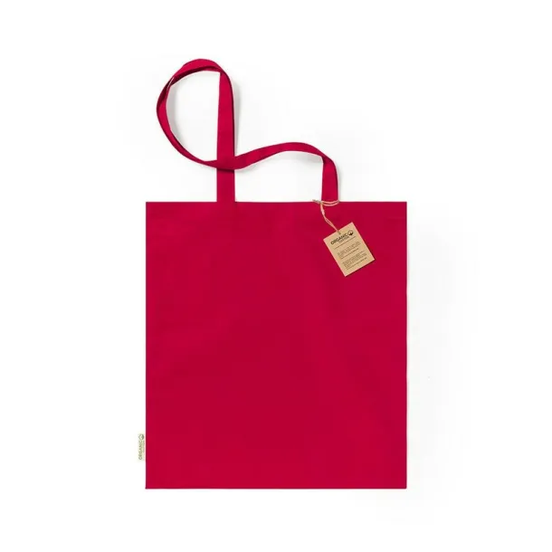  Organic cotton shopping bag, 140 g/m2 red