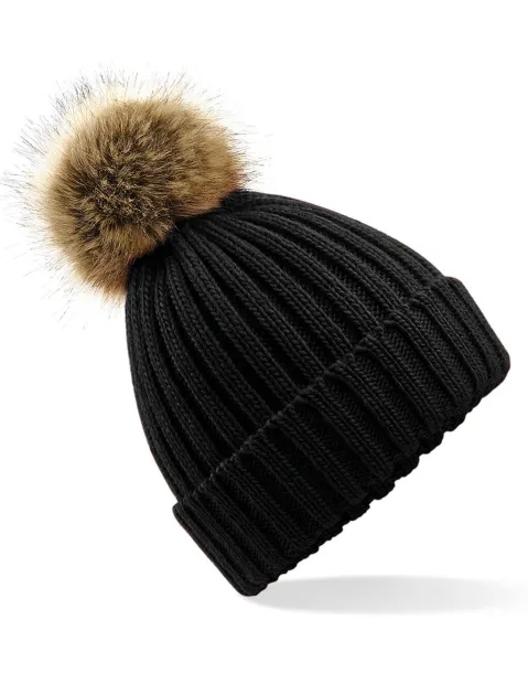  Fur Pop Pom Chunky Beanie - Beechfield